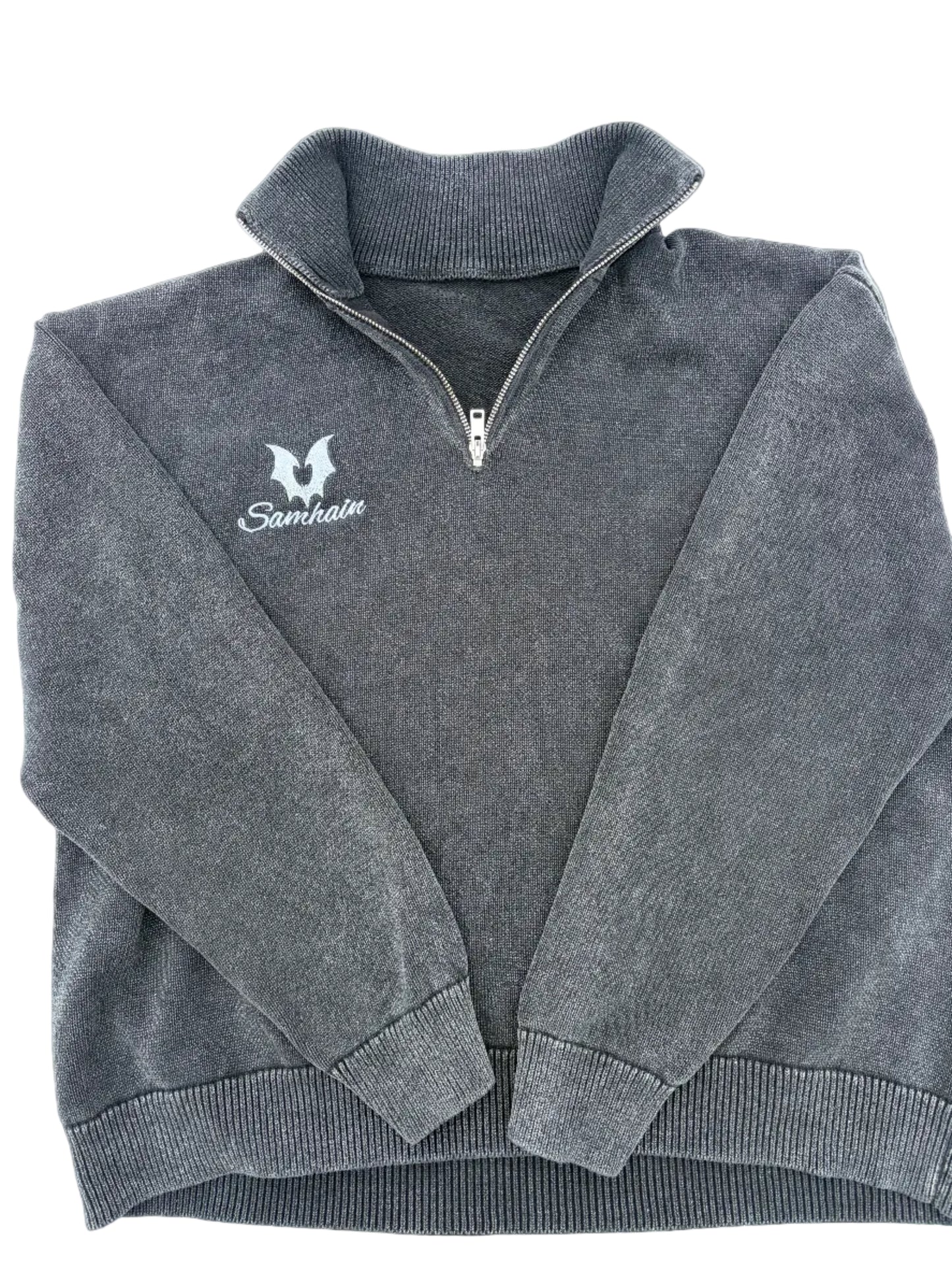 SAMHAIN ACID WASH QUARTER ZIP