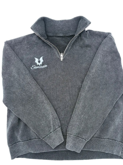 SAMHAIN ACID WASH QUARTER ZIP