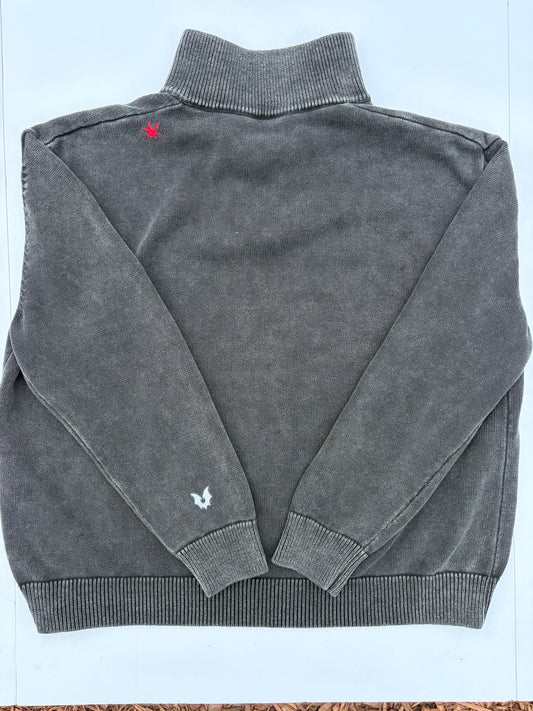 SAMHAIN ACID WASH QUARTER ZIP