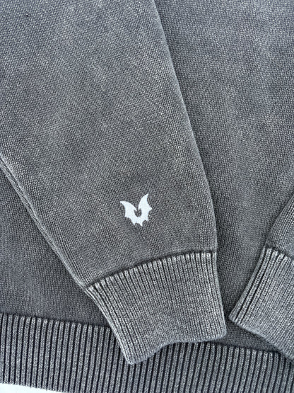 SAMHAIN ACID WASH QUARTER ZIP
