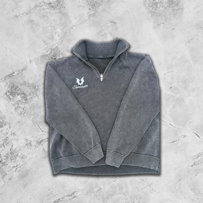 SAMHAIN ACID WASH QUARTER ZIP