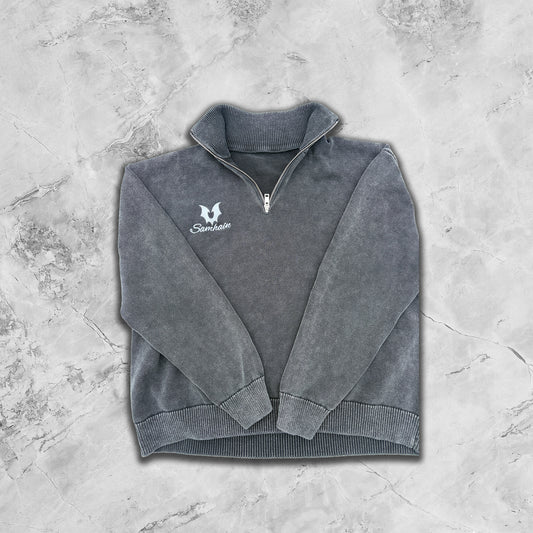 SAMHAIN ACID WASH QUARTER ZIP