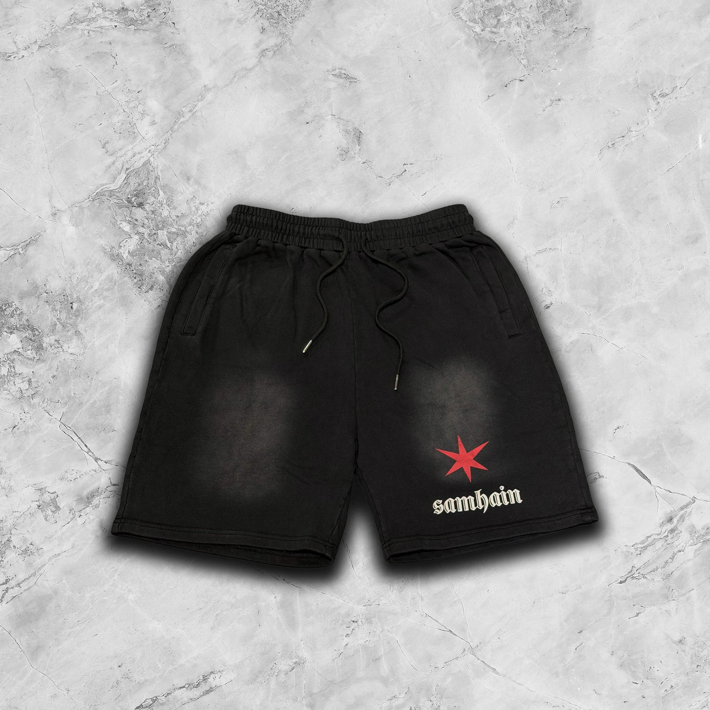 SAMHAIN BLACK WASH SHORTS